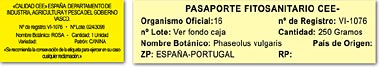 etiqueta pasaporte fitosanitario CE